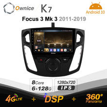 Radio Multimedia con GPS para coche, radio con Android 10,0, 2 Din, 8 núcleos, A75 * 2 + A55 * 6 SPDIF, 6G, 2011G, para Ford Focus 3 Mk 3 2019-128, Ownice K7 2024 - compra barato