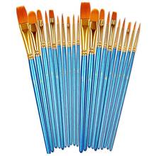 Paint Brushes Set, 20 Pcs Round Pointed Tip Paintbrushes Hair Artist Acrylic Paint Brushes for Oil Watercolor, Nail Art 2024 - buy cheap