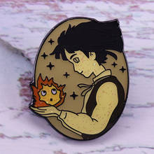 Howl & Calcifer с блестящей эмалью pin японского аниме фанатов кино чутье дополнение 2024 - купить недорого