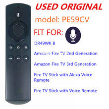Бывший в употреблении PE59CV 2nd-gen Fire TV 2-й Alexa голосовой пульт дистанционного управления для Amazon Fire TV stick box DR49WK B 2024 - купить недорого