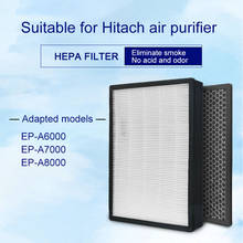 2 pces compatível hitachi EP-A6000 / EP-A7000 / EP-A8000 purificador de ar substituição h13 hepa & filtro de carvão ativado 2024 - compre barato