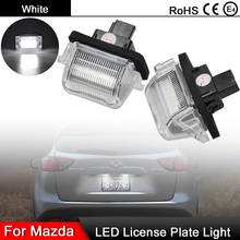 1 par de lâmpadas led para mazda 5 2012 a 2014, luz branca de alto brilho para placa de carro, 1 par 2024 - compre barato