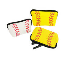 KANDRA Neoprene Baseball Cosmetic Bag Waterproof Carry-All Leopard Wash Bag Sunflower Print Makeup Bag Storage Bag Wholesale 2024 - buy cheap