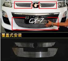 2014 2015 2016 2017 2018 2019 for Mazda CX-7  Stainless steel Car front bumper Mesh Grille Around Trim Racing Grills 3pc 2024 - buy cheap