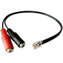 Adaptador de plugue voicejoy duplo 3.5mm para rj9/rj10/rj22, fone de ouvido de pc para rj9 para avaya 1603 1608 1616 9608 9610 e telefones yealink, etc 2024 - compre barato
