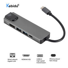 USB Type C Hub 4K USB C to Gigabit Ethernet Rj45 Lan Adapter HDMI-compatible for Mac book Pro Thunderbolt 3 USB-C Charger 2024 - buy cheap