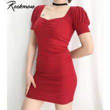 Rockmore-minivestido ajustado Vintage para mujer, ropa de calle de manga corta, estilo Harajuku coreano, plisado por encima de la rodilla 2024 - compra barato