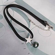 Модное ожерелье из серебра 925 пробы с жемчугом, черное классическое ожерелье-чокер, комплектующие для рок ювелирных изделий, очаровательные аксессуары 2024 - купить недорого