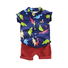 2021 Summer Baby Girls Clothes Children Boys Casual Print Shirt Shorts 2Pcs/sets Toddler Fashion Clothing Infant Kids Sportswear 2024 - buy cheap