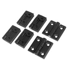 6 x Black Aluminum Furniture Cabinet Door Hinge 50mm x 50mm 2024 - buy cheap