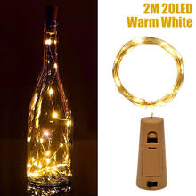 2 Meter LED String lights With Wine Cork Christmas Birthday 20 Fairy Light Decorations Battery-Powered Bar Wine Bottle Decor 2024 - buy cheap