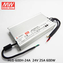 MEAN WELL LED Power Supply HLG-600H-24A 24V Adjustable LED driver 110V/220V AC to 24V DC 25A 600W waterproof IP65 Transformer 2024 - buy cheap