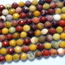 Meihan Free shipping natural 8mm moukaite Faceted round loose beads for jewelry making design or gift 2024 - buy cheap