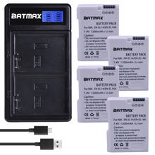 Batmax 4 шт. EN-EL14 EN-EL14a Белый батарея + Новый ЖК USB двойной зарядное устройство для Nikon D3100 D3200 D3300 D5600 D5100 D5200 D5300 P7000 2024 - купить недорого