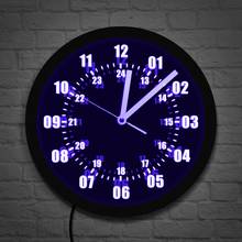 Reloj de pared militar con 24 horas de horario, señal de LED neón con retroiluminación LED, zona horaria mundial militar, moderno, luz de decoración Amateur 2024 - compra barato