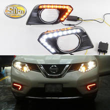 For Nissan X-trail Xtrail T32 2014 2015 2016 Yellow Signal Function Relay Waterproof 12V Car DRL LED Daytime Running Light SNCN 2024 - buy cheap