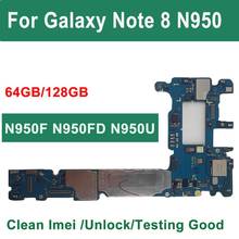 Good Motherboard For Samsung Galaxy Note 8 N950F N950F/DS N950FD N950U 64GB 128GB  Mainboard Unlock knox 0 * 0 2024 - buy cheap