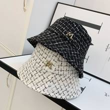 Gorra clásica de Tweed para hombre y mujer, gorro de cubo a cuadros con letras M, estilo británico, 202008-28-BD 2024 - compra barato