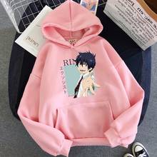 Rin Okumura Blue Exorcist Clothes Men Anime Plus Size Hoodies Harajuku Autumn Graphic Streetwear Pullover Pink 2024 - buy cheap