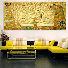 Impresión de pintura al óleo de Gustav Klimt, cuadro de pared de árbol de la vida, decoración, imagen artística para sala de estar, gran tamaño 2024 - compra barato