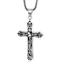 RIR Mens Gold Jesus Piece Eastern Orthodox Cross Pendant In Stainless Steel Male Crucifix Necklace Jewelry 2024 - buy cheap