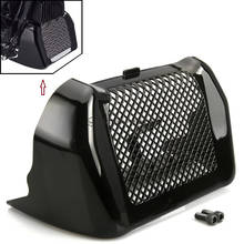 Capa protetora de radiador de óleo preto, para harley touring, street glide, flhx, especial, flhxs, road glide, fltrx 2014-2020 2024 - compre barato