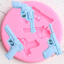 3D Toy Gun Shape Silicone Molds Baby Birthday Cupcake Topper Fondant Cake Decorating Tools Candy Clay Chocolate Gumpaste Moulds 2024 - buy cheap