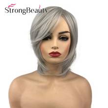 StrongBeauty Short Straight Wig Synthetic Women Natural Hair Heat Resistant Fiber Wigs 2024 - buy cheap
