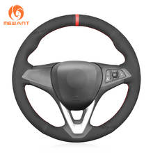 MEWANT Black Suede Steering Wheel Covers Braid for Opel Astra K Corsa E Crossland X Grandland X Insignia CT B Karl Zafira Viva 2024 - buy cheap