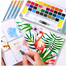 Quality Solid Pigment Watercolor Paints Set With Water Color Portable Brush Pen For Professional Painting Art Supplies 2024 - buy cheap