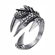 2021 New Retro Dragon Claw Rings for Men Women Unisex Adjustable Rings Hip Hop Personality Finger Jewelry Cool Ring Party Gift 2024 - buy cheap