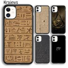 Egyptian Hieroglyphics Symbols Phone Case Cover For iPhone 5s 6s 7 8 plus X XS XR 11 12 13 pro max Samsung Galaxy S8 S9 S10 2024 - buy cheap