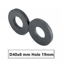 1 2 5 10PCS/LOT Ferrite Magnet 40*8 Hole 19 Strong Y30 Ring MAGNET 40x8 Black Round Powerful Magnets 40x8-19 2024 - buy cheap