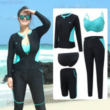 Plus Size Women's 5pcs Sport Suits Yoga Athletic Clothing Set Jogging Tracksuits Tight Fitness Long Sleeve Swimsuit 5XL 2024 - buy cheap