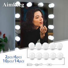 USB Led Mirror Light Bulbs Makeup Vanity Table Mirror Lights Hollywood Mirror Lamp Dressing Mirror Dimmable Cosmetic Lamp 2024 - buy cheap