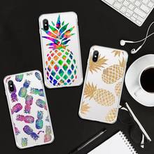 pineapple creativity painting Phone Case Transparent for iPhone 6 7 8 11 12 s mini pro X XS XR MAX Plus cover funda shell 2024 - buy cheap