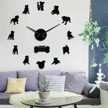 Staffordshire Bull Terrier Dog Quartz Needle DIY Wall Clock Modern Design 3d Diy Acrylic Horloge Watch 2024 - buy cheap