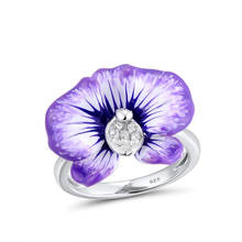 Moonrocy prata cor boemia anéis roxo flores plantas novo para as meninas presente dropshipping festa jóias atacado 2024 - compre barato