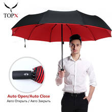 Guarda-chuva dobrável para homens e mulheres, guarda-chuva de tecido totalmente automático resistente ao vento com duplo guarda-chuva para viagem e atividades ao ar livre 2024 - compre barato