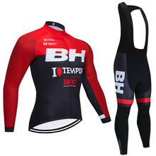 Winter Black BH TEAM Long Cycling JERSEY Bike Pants Set Men Ropa Ciclismo Thermal Fleece Bicycling Maillot Culotte 2024 - buy cheap