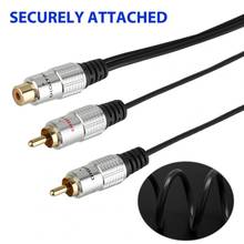 2 RCA Male to 1 Female-Y Splitter Adapter Cable/Lead-Subwoofer Audio Split Cable 2024 - buy cheap