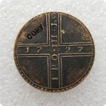Tipo #2 _ 1727 copia de moneda de cobre de Rusia, monedas conmemorativas, réplica de monedas, medallas, coleccionables 2024 - compra barato