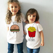 2021 Fashion Best Friend Kids Boys Girls Print Short Sleeve Cool T-shirt Shirt Tops Funny Children Tee Shirt Casual Shirt Tops 2024 - buy cheap