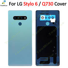 For LG Stylo 6 Battery Door Back Glass Cover Housing Case replace For LG Q730 LM-Q730TM Back Housing With Camera Lens 2024 - buy cheap