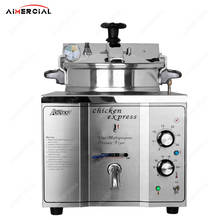 MDXZ16 Electric Chicken Pressure Fryer Commercial Stainless Steel Deep Fryer 15L Food chips frying machine With thermostat 2024 - buy cheap