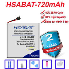 HSABAT Top Brand 100% New 720mAh 361-00108-00 Battery for Garmin ViVOACTIVE 3 Music Watch Li-po NL28LL31B03OC in stock 2024 - buy cheap