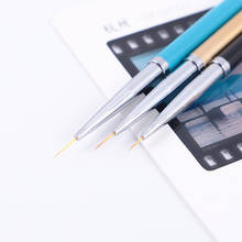 2021 new 3Pcs Acrylic Nail Art Liner Brush Set 3D Tips Manicure Ultra-thin Line Drawing Pen UV Gel Brushes Painting Tools 2024 - купить недорого