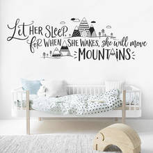 Nordic Style Vinyl Wall Sticker For Kids Room Mural Mountain Quote  Decal Nursery Baby Bedroom Home Removeable Decor PosterHL33 2024 - buy cheap