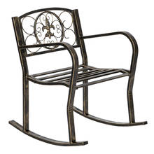 Artisactive-cadeira balanço artística dourada, antiga para jardim ao ar livre, balanço, arte em ferro, cadeira de jardim, preto 2024 - compre barato