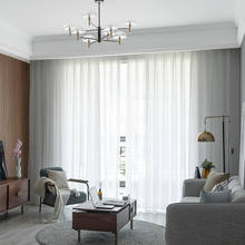 DK White Curtain Tulle Curtains for Living Room Decoration Bedroom Curtains for the Room Kitchen Finished Window Treatment 2024 - compre barato